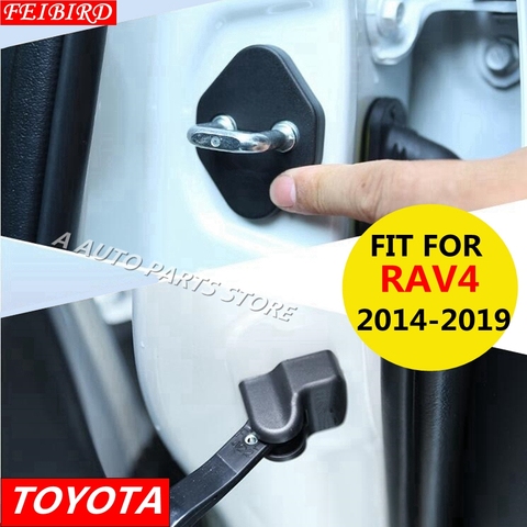 Coche decoración de cerradura de puerta de la cubierta de verificar protección brazo para Toyota RAV4 RAV 4 2014, 2015, 2016, 2017, 2022, 2022 ► Foto 1/6