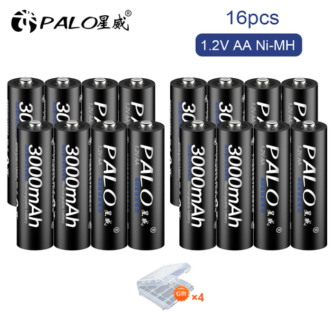 PALO-pilas recargables aa 1,2 v nimh para linterna Led, 4-16 Uds., venta al por mayor ► Foto 1/6