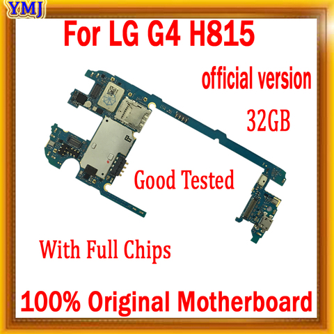 Bueno y probado para LG G4 H815 H810 H811 H812 VS986 placa base 32GB 100% Original desbloqueado placa base con Chips completos ¡envío gratis ► Foto 1/2