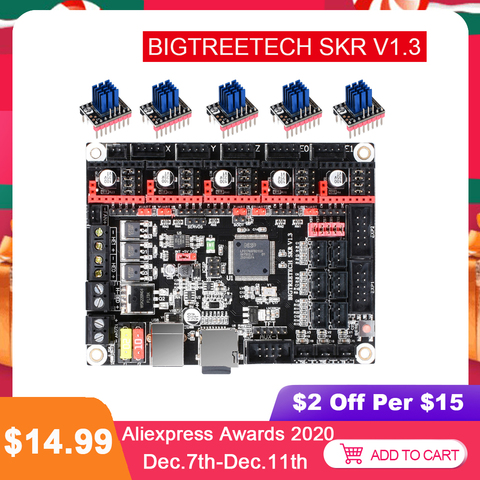 BIGTREETECH SKR V1.3 3D Placa de impresora 32Bit Control TMC2208 3D piezas de impresora VS rampas 1,4 E3 DIP para Ender 3 TMC2209 MKS GEN L ► Foto 1/6