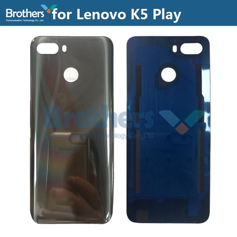 Carcasa de batería para Lenovo K5 Play L38011 K5Play Puerta de batería sin lente de cámara cubierta trasera de cristal carcasa trasera reemplazo de teléfono nuevo ► Foto 1/5