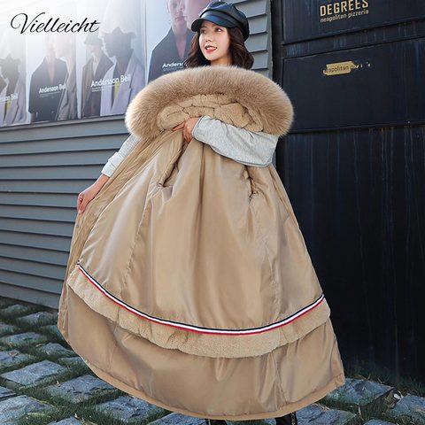 Vielleicher-Chaqueta gruesa con forro extraíble para mujer, Abrigo con capucha para invierno, Parkas largas acolchadas, 2022 ► Foto 1/6