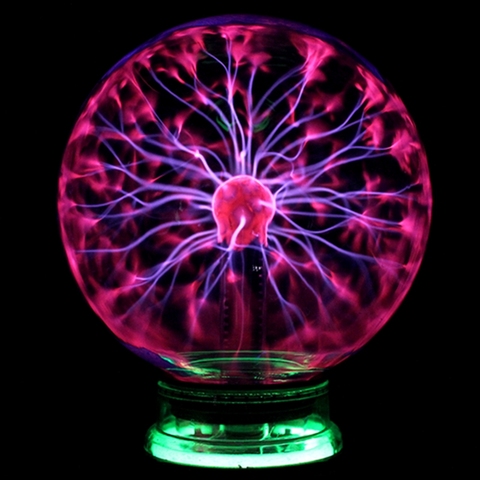 Novedad Bola de Plasma mágica de cristal 3 4 5 6 pulgadas luces de mesa esfera luz nocturna niños regalo para Año Nuevo lámpara de noche de Plasma mágico ► Foto 1/5