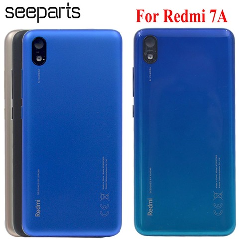 Funda trasera 100% Original para Xiaomi Redmi 7A Redmi7A, carcasa trasera con lente de cámara, carcasa de batería con Logo de repuesto ► Foto 1/6