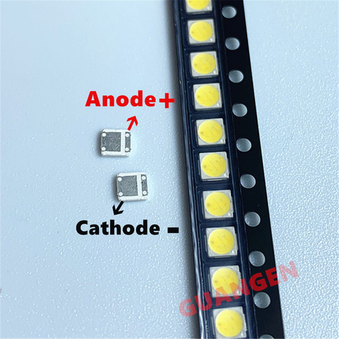 100 Uds., Original para lámpara LED AOT 3030, cuentas de lámpara 1,6 W 97-100LM LCD TV, lámpara de luz de fondo, cuentas 6V SMD blanco frío EMC para CREE 3030 6V 2W ► Foto 1/4