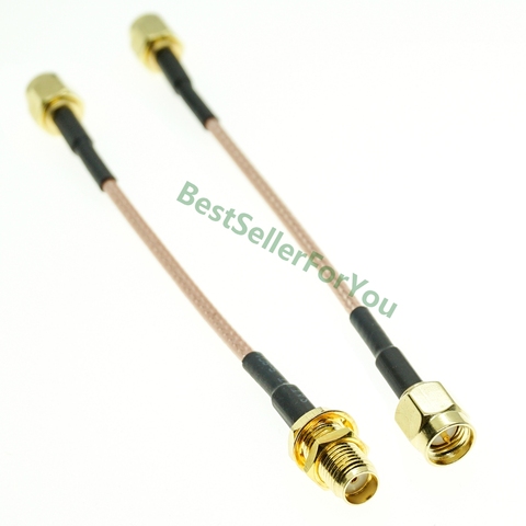 RG316-Cable SMA macho a hembra, tuerca macho a hembra, extensión de mampara, puente coaxial, coleta ► Foto 1/6