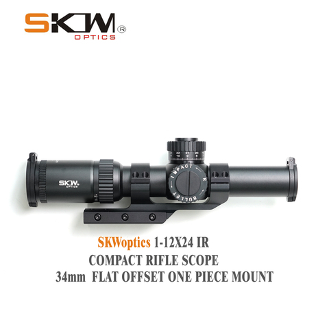 SKWoptics-mira telescópica de 1-12x26 con CNC de 34mm, anillo de montaje de una pieza, retículo táctico militar, a prueba de golpes, para caza ► Foto 1/6