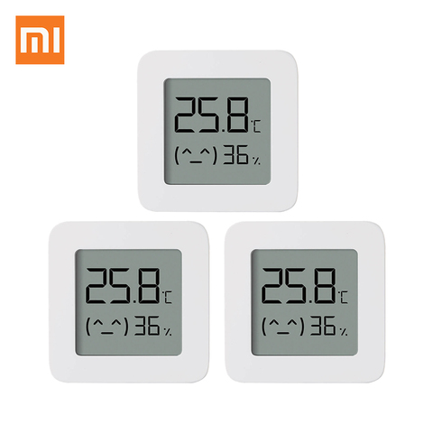 [Más nuevo] Xiaomi Mijia Bluetooth temperatura humedad 2 inalámbrico inteligente Digital Sensor pantalla inteligente hogar humedad medidor ► Foto 1/6