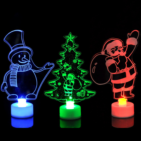 Luces decorativas LED coloridas, productos de Año Nuevo, decoraciones para árboles de Navidad, suministros de fiesta, luces para noche de Navidad, regalo ► Foto 1/6