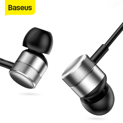 Baseus-auriculares intrauditivos H04 con sonido de graves, deportivos, con micrófono, para xiaomi, iPhone y Samsung, auriculares para MP3 ► Foto 1/6
