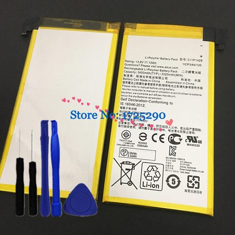 Nuevo alta calidad P01Z P01Y Z170CG 3450mAh batería de la batería c11p1429 para ASUS ZENPAD C 7,0 c7.0 Z170MG Z710CG Z710C P01Z P01Y Z170C ► Foto 1/1