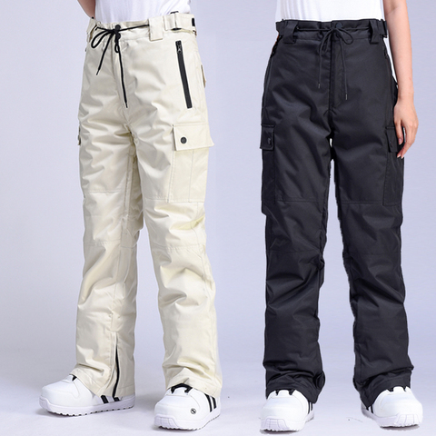 Pantalones de esquí para hombre y mujer, ropa de alta calidad para exteriores, resistente al viento, cálidos, para nieve, esquí, Snowboard, invierno, marca ► Foto 1/6