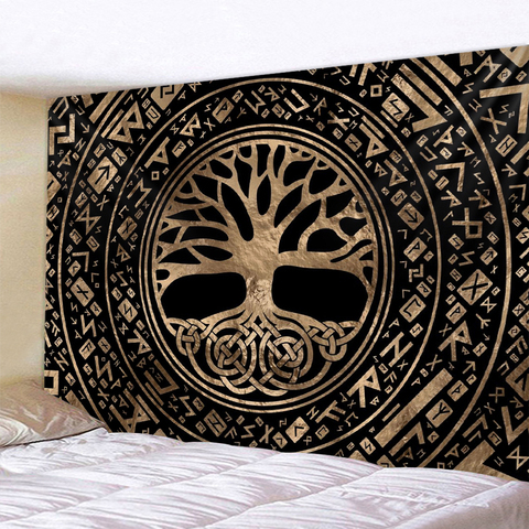 Símbolo misterioso tapicería de decoración para el hogar Mandala psicodélico muro de escena tapiz decoración Bohemia sábana para sofá ► Foto 1/6