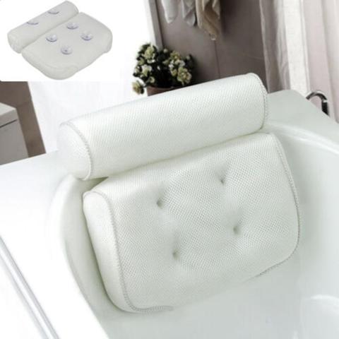 30 transpirable 3D de malla de cojín de baño Spa con tazas de la succión de cuello y espalda apoyo Spa almohada casa caliente bañera cuarto de baño Accersories ► Foto 1/6