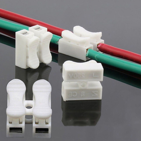 Conectores de Cable de bloqueo de empalme rápido CH2, terminales de Cable eléctrico de 2 pines para una fácil Unión segura en cables, 20x mm, 30 Uds. ► Foto 1/6