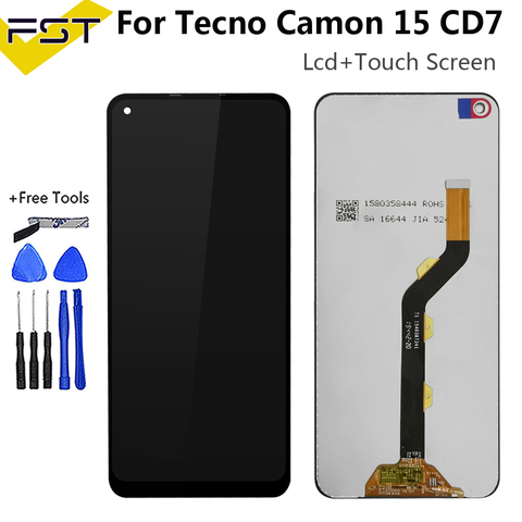 6,6 'Lcd para Tecno Camon 15 CD7 pantalla Lcd MONTAJE DE PANTALLA TÁCTIL PARA Tecno Camon15 CD7 Pantalla Completa piezas de reparación + herramientas ► Foto 1/4