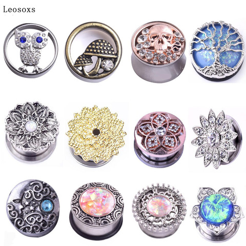 Leosoxs-Tapones para el oído de moda, 1 pieza, 5mm-25mm, acero inoxidable, Pinna, humano, expansión para oreja, joyería, Piercing para el cuerpo ► Foto 1/6