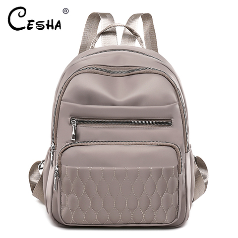 Mochila bonita estilo informal de viaje para mujer, morral escolar de tela suave de alta calidad con múltiples bolsillos ► Foto 1/6