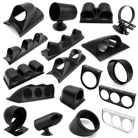 Soporte Universal para medidores de coche, 2 pulgadas, 52mm, negro, individual, doble, Triple, izquierda y derecha para conducción, medidores de 2 pulgadas y 52mm ► Foto 1/6