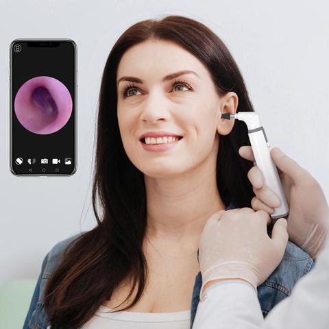 Endoscopio de oído Wifi Cámara 1080P Video otoscopio oído cámara de inspección de 3,9mm boroscopio médica Digital Otoscop para ios android Teléfono ► Foto 1/6