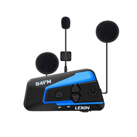 Lexin-intercomunicador B4FM para motocicleta, 1600m, Auriculares Bluetooth para casco, sistema de comunicación inalámbrica para Moto, resistente al agua IPX67 ► Foto 1/1