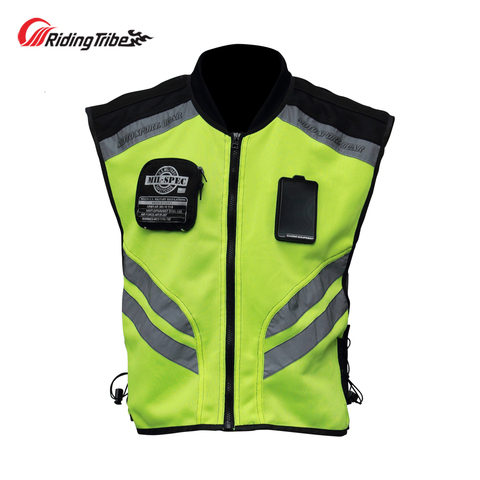 Riding Tribe-Chaqueta reflectante para motocicleta, chaleco de seguridad, ropa de advertencia de alta visibilidad, uniforme de equipo ► Foto 1/6