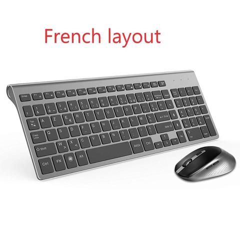 Teclado francés ratón inalámbrico azerty adecuado para reproductor de PC de juegos IMAC TV Teclado francés ratón inalámbrico teclado de juego ► Foto 1/6