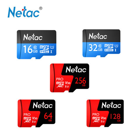 Netac-tarjeta Micro SD SDXC P500 Pro 256GB, 128GB, 64GB, TF, U3, V30, hasta 100 MB/s, 32GB, 16GB, U1 ► Foto 1/6