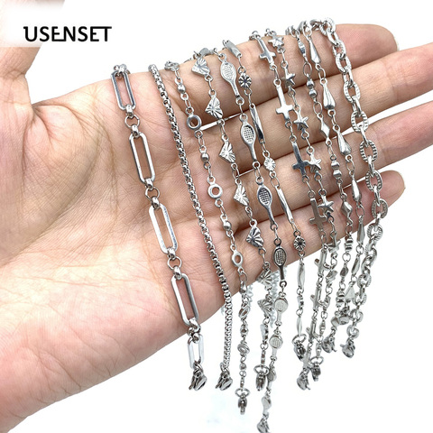 Pulsera con abalorio de acero inoxidable para mujer, brazalete de estrellas, cuerda, regalo, 304, 2022 ► Foto 1/6