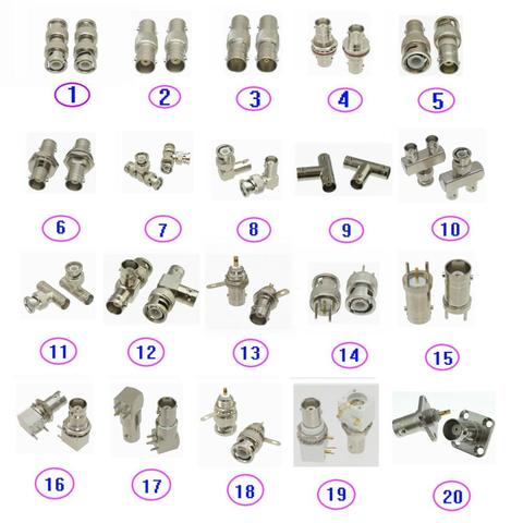 Adaptador conector BNC macho Y hembra Jack T & Y tipo tuerca de mampara, PCB montaje Y brida RF Coaxial ► Foto 1/1