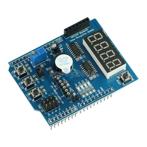 Escudo multifunción LM35, módulo de placa de expansión Digital LED de 4 dígitos para Arduino UNO R3 Lenardo Mega2560 con zumbador, nuevo ► Foto 1/4