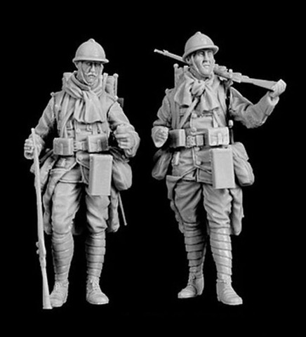 1/35 resina Kit de construcción de figuras francés soldados ► Foto 1/1