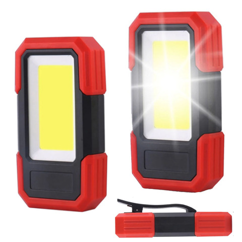 Linterna LED COB de emergencia para acampada, lámpara de inspección magnética de trabajo, 3 modos, 1x300LM, 3AAA, 2 unidades ► Foto 1/6