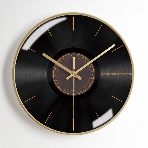 Reloj De pared silencioso De estilo nórdico, cronógrafo De lujo con diseño creativo y moderno De Metal para cocina, sala De estar y decoración del hogar, regalo, FZ723 ► Foto 1/6