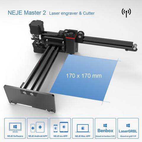 NEJE Master2 7W alta velocidad, Mini grabador láser CNC con Control de aplicación inalámbrica, Benbox, GRBL1.1f, lasergrbl-mems protección ► Foto 1/6