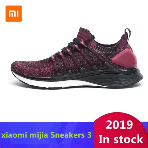 Xiaomi-zapatillas de deporte Mijia 3 para hombre, calzado deportivo para deportes al aire libre, unimoldura, 3D, con sistema de bloqueo de espina de pescado, tejido en la parte superior, para correr ► Foto 1/6