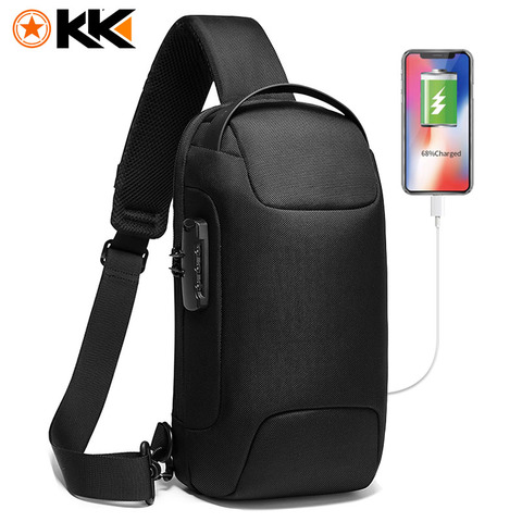 Bolso cruzado multifunción antirrobo para hombre, mochila cruzada multifunción antirrobo, estilo mensajero de hombro, bolso de pecho y viaje, corto a prueba de agua ► Foto 1/6