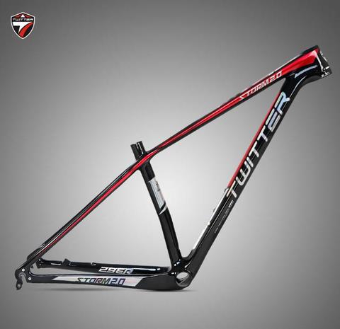 Twitter-Cuadro De Carbono de montaña Storm2.0, marco de bicicleta XC, 42x52, tubo cónico, BB92, EPS, tipo de liberación rápida, x 27,5 15 