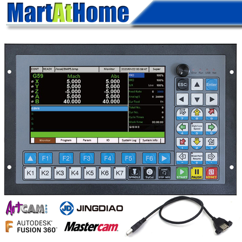 DDCS-controlador de movimiento independiente, sistema de Control ATC compatible con código G, ArtCam,Fusion 4/5, MasterCam,Aspire, CNC 3/360 ► Foto 1/6