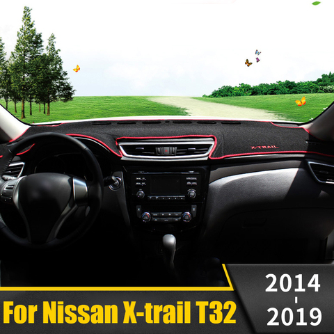 Para Nissan X-trail X rastro t32 2014-2022, 2022 de 2022 del tablero de instrumentos del coche cubierta evitar Luz de instrumento alfombra para tablero alfombras Accesorios ► Foto 1/6