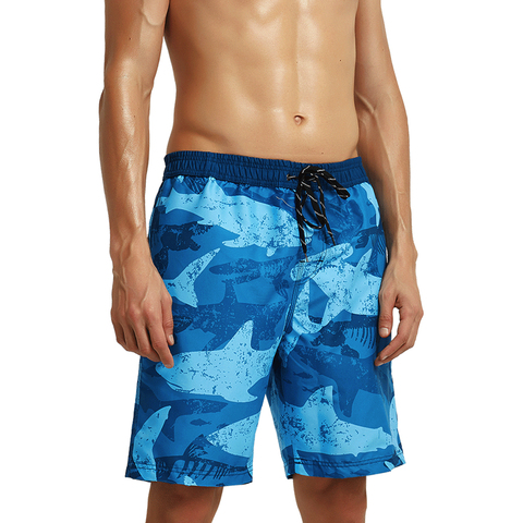 HOTMANGO-pantalones cortos de playa para hombre, holgados y cómodos, de secado rápido, para surfear, nadar, deportes acuáticos, talla grande ► Foto 1/6