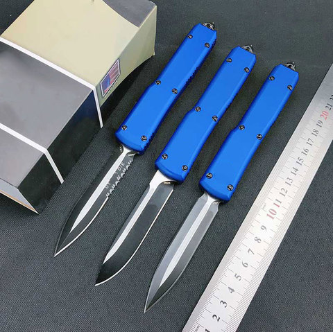 MANCROZ-cuchillo táctico OTF MT, herramienta EDC para acampar al aire libre, cuchillo de cocina con mango 6061-T6, hoja D2, color rojo azul y naranja ► Foto 1/6