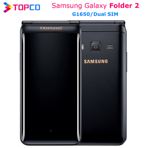 Samsung-teléfono inteligente Galaxy Folder 2 G1650 Original, Dual SIM, 16GB ROM, 2GB RAM, Quad Core, 8.0MP, pantalla de 3,8 pulgadas, 4G LTE ► Foto 1/6
