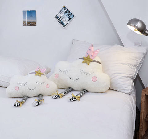 Almohada blanda Peluche de Ins Cloud para niños y niñas, cojín de peluche de nube Kawaii para decoración del hogar ► Foto 1/6