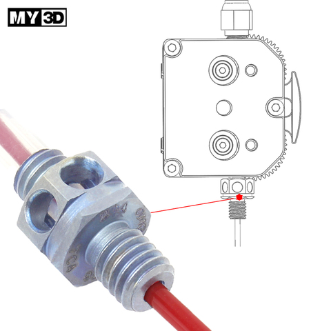 Adaptador de conversión de aleación de titanio TC4, adecuado para conexión de extremo de calefacción, roscado, M6, OMG V2 ► Foto 1/1