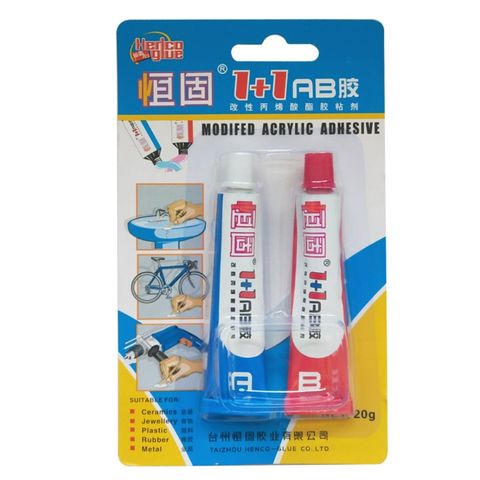 Pegamento de resina epoxi A B, adhesivo fuerte multiusos para plástico, Metal y cerámica ► Foto 1/4