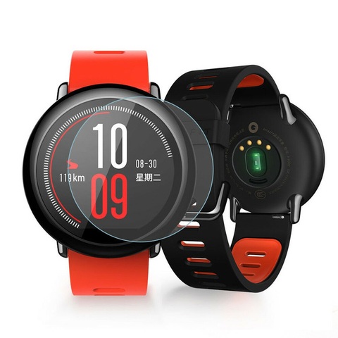 9H templado Premium de vidrio para Xiaomi Huami Amazfit ritmo pantalla cristal Protector Film para Xiaomi Huami Amazfit ritmo reloj ► Foto 1/5