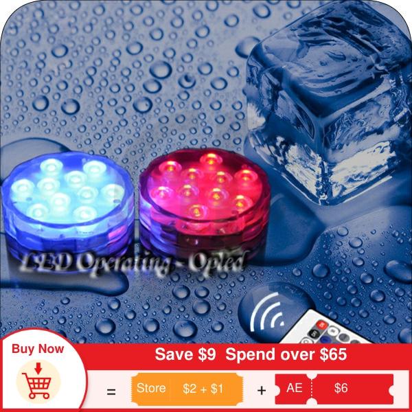 Mini UFO Underwater LED luz del acuario sumergible, RGB Control Remoto + impermeable luz led para el tanque del acuario, puede decorar la casa ► Foto 1/6