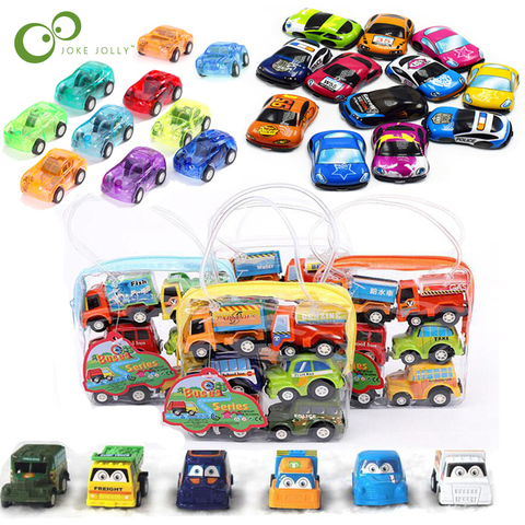 YJN-Mini coche de juguete de plástico para niños, modelo de vehículo divertido, juego de ruedas, regalo de cumpleaños, 6 uds./10 Uds. ► Foto 1/6