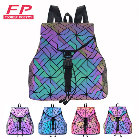 Mochilas de lujo para mujer, bandoleras de diseñador, luminosas, geométricas, escolares, holográficas ► Foto 1/6